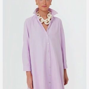 Pomander Place Lavender Oxford Harris Dress Shirt